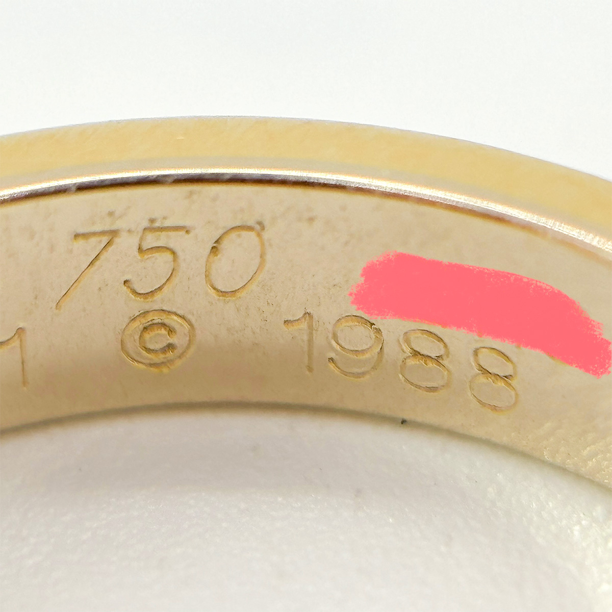 カルティエ Cartier 1988SNOE リング WG PG YG 10号 #51 【中古】10005689